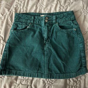 Pacsun Green Corduroy Mini Skirt